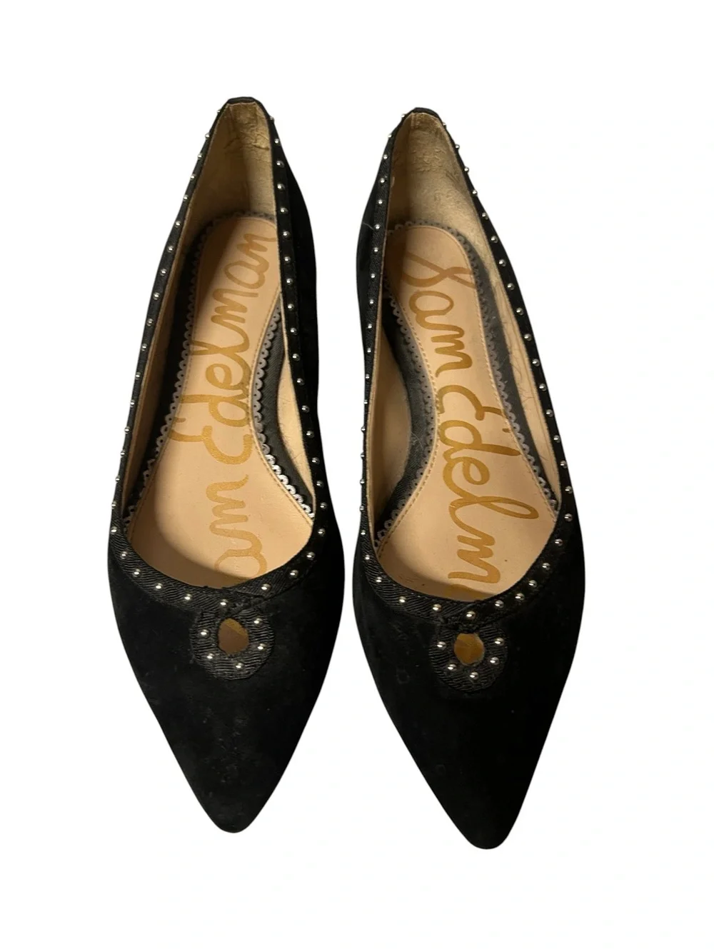 Sam Edelman Rini pointed-toe black suede flats Size 7